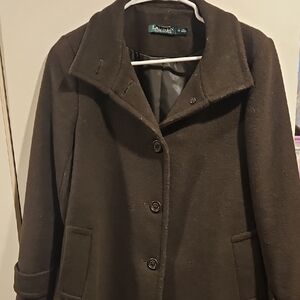 Lauren Ralph Lauren Women's Dark Brown Pea Coat